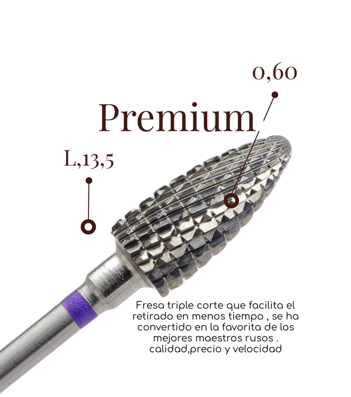 Fresa Kmiz lila mazorca premium 0,60 - Imagen 2