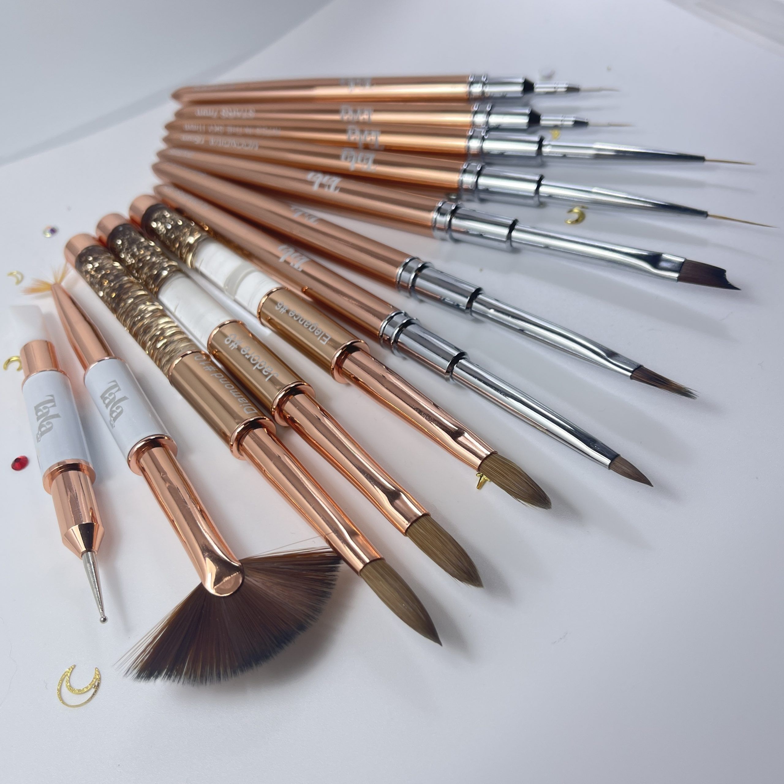Kit 12 pinceles tala Nails - Imagen 2