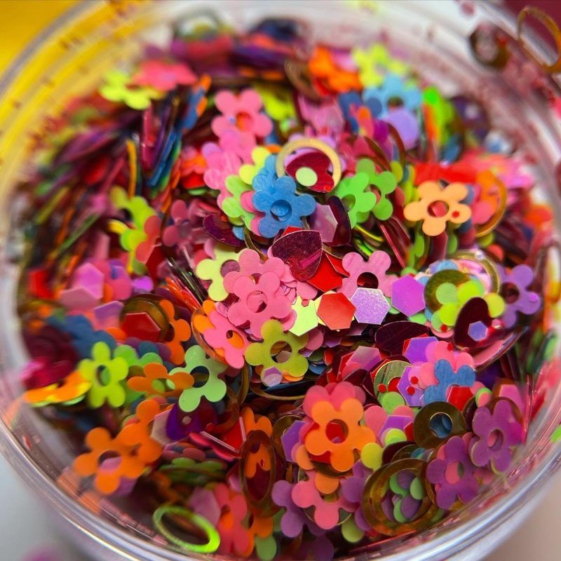 Glitter spring mix II Flor Neón