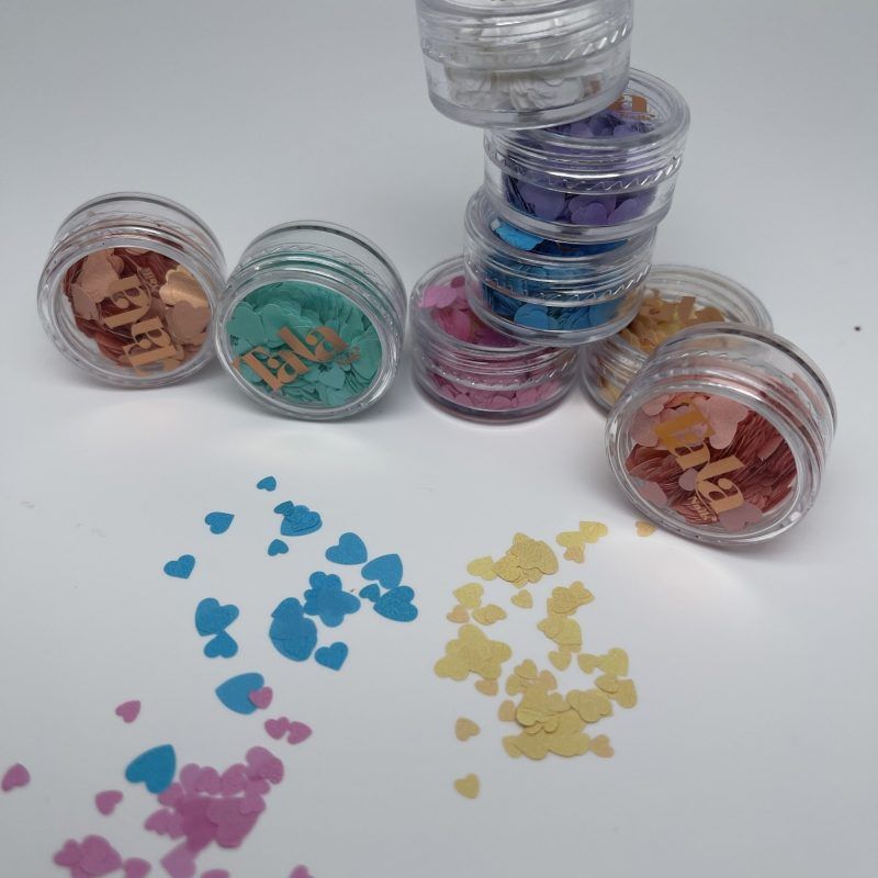 Colección glitter heart 12 colores