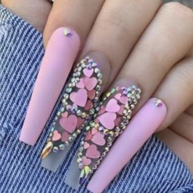 Glitter heart color