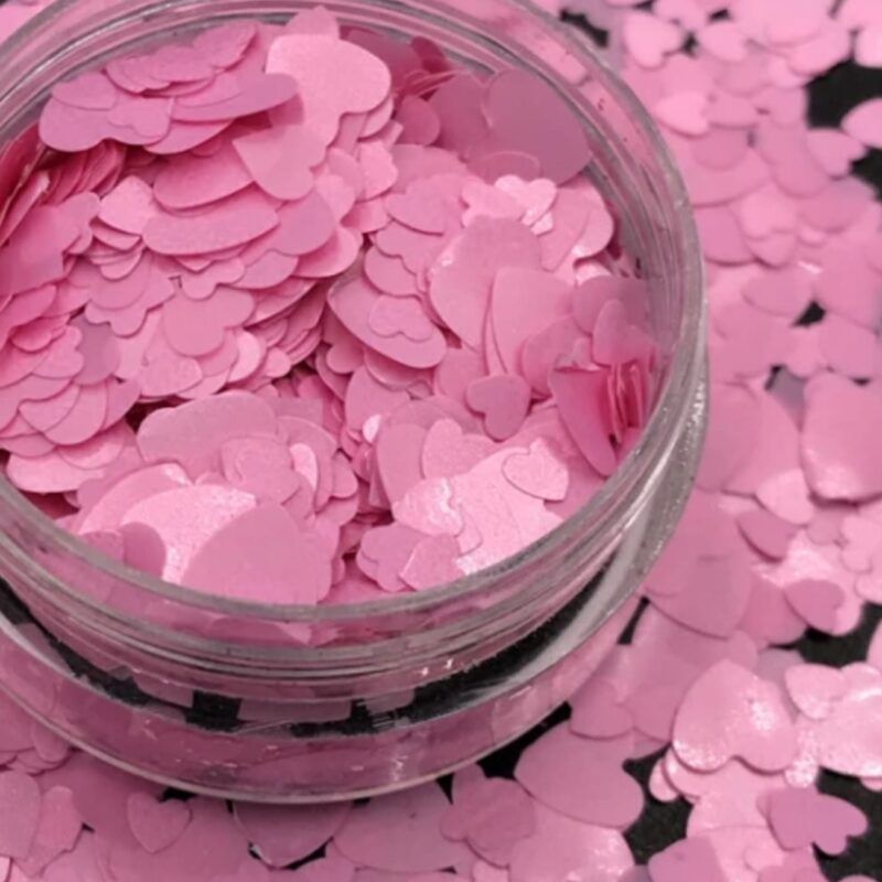Glitter heart color