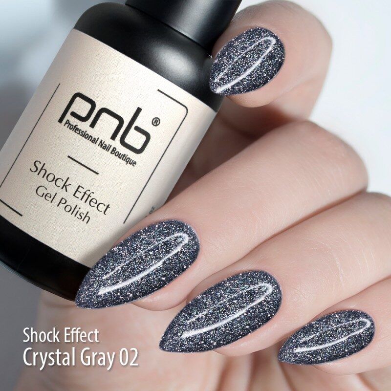 Gel Polish SHOCK EFFECT 02 Crystal Silver PNB 8 ml