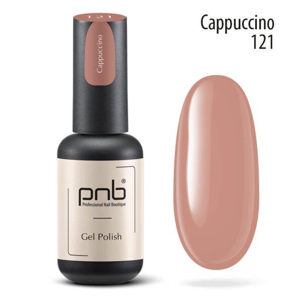 Gel nail polish PNB 8 ml Cappuccino 121 - Imagen 3