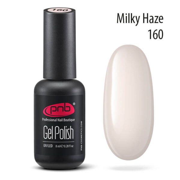 Gel nail polish PNB 8 ml Milky Haze 160 - Imagen 3