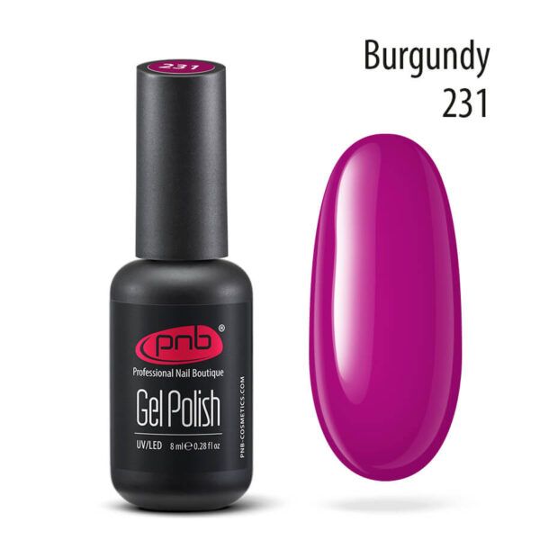 Gel nail polish PNB 8 ml Burgundy 231