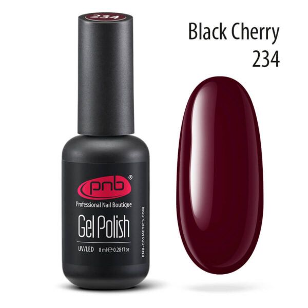 Gel nail polish PNB 8 ml Black Cherry 234 - Imagen 3