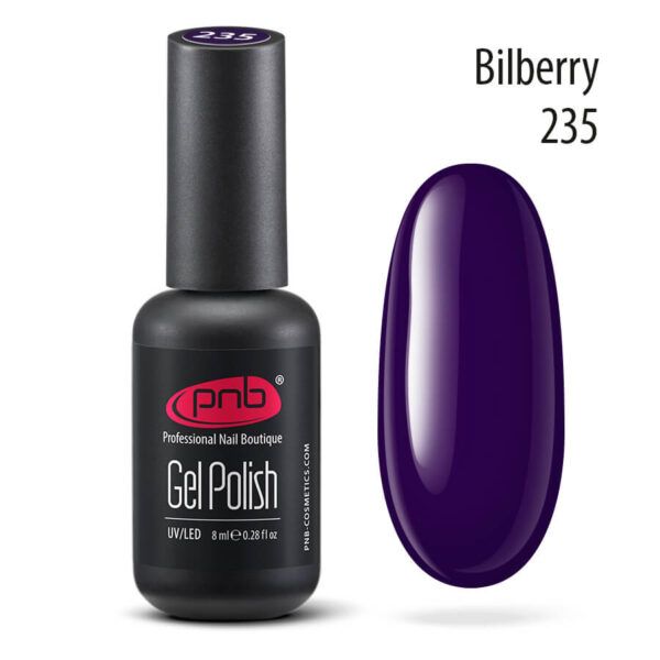 Gel nail polish PNB 8 ml Bilberry 235 - Imagen 3