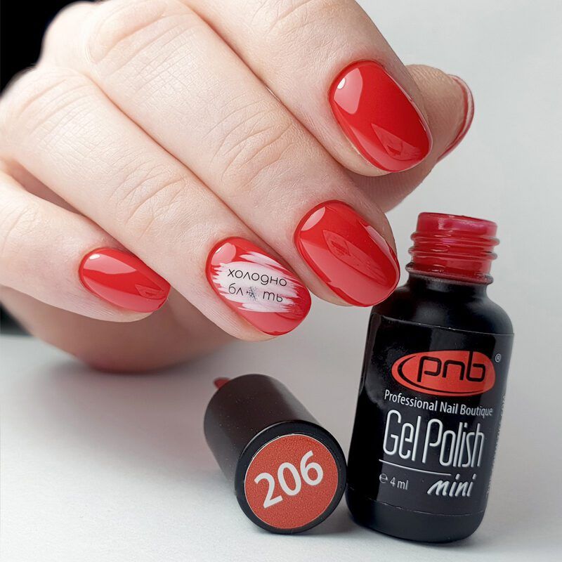 Gel nail polish PNB 8 ml Fire 206