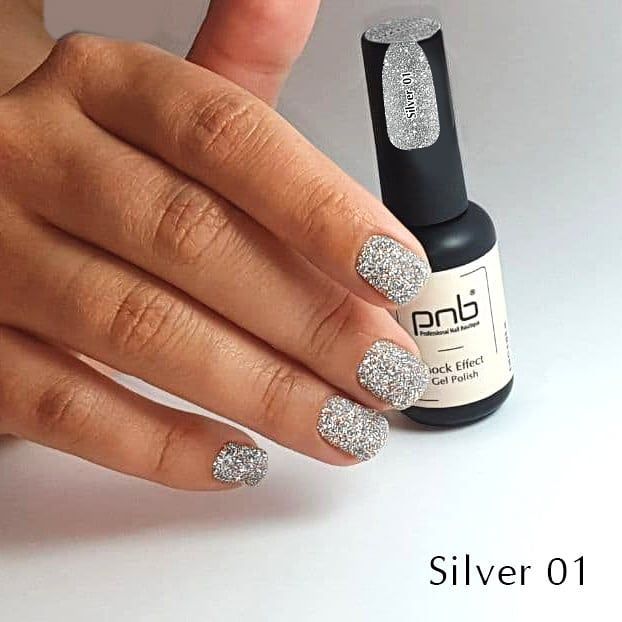 Gel Polish SHOCK EFFECT 01 Silver PNB 8 ml