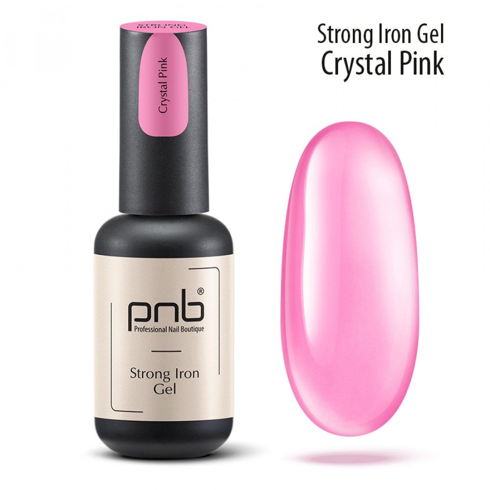 Gel Strong iron PNB Сrystal Pink 8 ml - Imagen 3