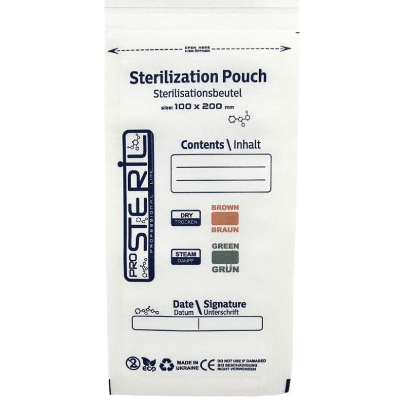 Bolsa de esterilización Kraft para horno 100X200 Blanca