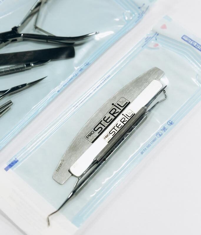 Bolsa de esterilización en autoclave transparente con indicador 90X230