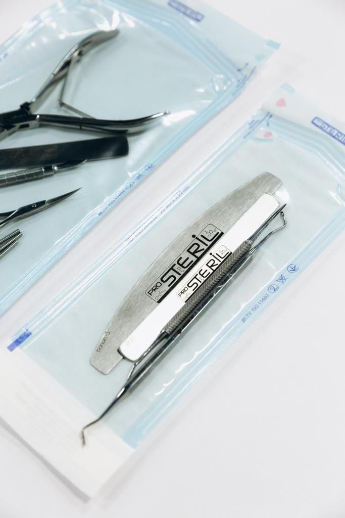 Bolsa de esterilización en autoclave transparente con indicador 90X230