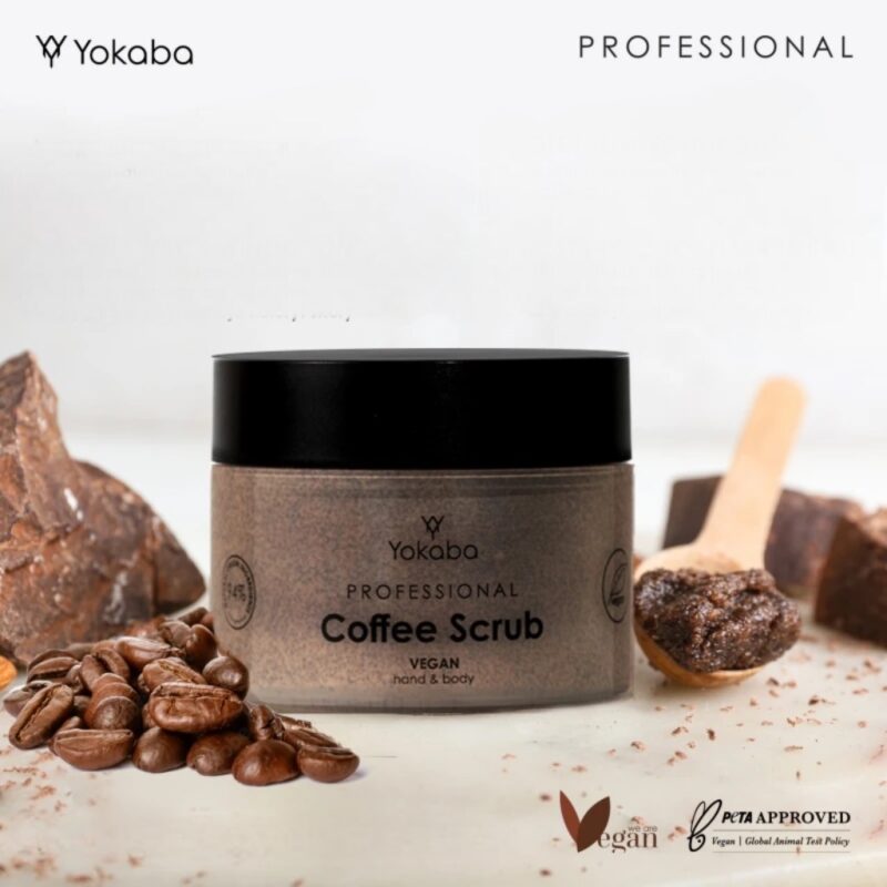 Exfoliante de cafe para manos y cuerpo Yokaba Vegano 200g
