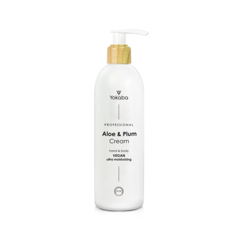 Crema Hidratación Intensiva para Manos y Cuerpo  de Aloe y Ciruela Yokaba 240 ml