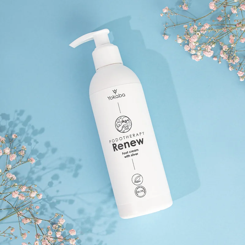 Crema Renovadora para Pies con Plata Podoterapia  RENEW Yokaba 250 ml